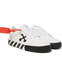 Off-White c/o Virgil Abloh Low Vulcanized Leather Trainers - White