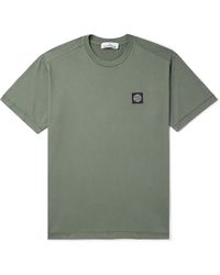 Stone Island - Logo-appliquéd Cotton-jersey T-shirt - Lyst
