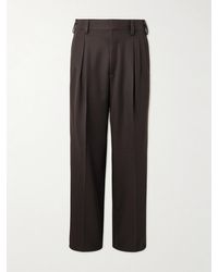 ZEGNA - Straight-Leg Wool-Twill Trousers - Lyst
