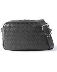 Bottega Veneta - Intrecciato Leather Messenger Bag - Lyst