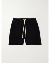 Les Tien - Straight-Leg Heavyweight Structured-Fleece Cotton-Jersey Drawstring Shorts - Lyst