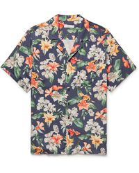 Onia - Camp-collar Floral-print Twill Shirt - Lyst