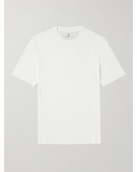 Brunello Cucinelli - Cotton And Silk-blend Jersey T-shirt - Lyst