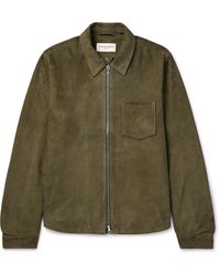 Officine Generale - Sid Suede Overshirt - Lyst
