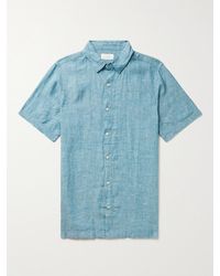 Onia Samuel Linen-chambray Shirt - Blue
