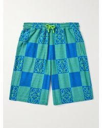 Loewe - Paula's Ibiza Shorts aus Frottee aus einer Baumwollmischung mit Jacquard-Muster und Kordelzugbund - Lyst