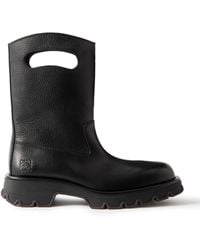 Loewe - Bobby Bag Cutout Leather Desert Boots - Lyst