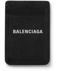 Balenciaga - Logo-print Full-grain Leather Cardholder - Lyst