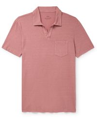 Altea - Dennis Cotton And Linen-blend Polo Shirt - Lyst