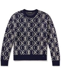 Acne Studios - Katch Wool And Cotton-blend Jacquard-knit Sweater - Lyst