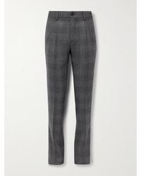 Slowear - Venezia 1951 Slim-Fit Pleated Prince Of Wales Checked Virgin Wool-Blend Trousers - Lyst