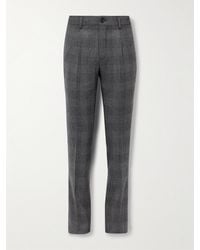 Incotex - Venezia 1951 Slim-Fit Pleated Prince Of Wales Checked Virgin Wool-Blend Trousers - Lyst