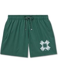 Amiri - Straight-Leg Mid-Length Logo-Print Swim Shorts - Lyst