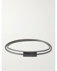 Le Gramme - 9g Double Cable Silver Recycled-ceramic Bracelet - Lyst