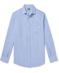 Sid Mashburn - Slim-fit Spread-collar Linen Shirt - Lyst