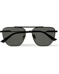 Bottega Veneta - Aviator-style Metal Sunglasses - Lyst