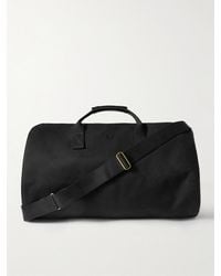 Bennett Winch - Leather-Trimmed Cotton-Canvas Suit Carrier And Holdall - Lyst