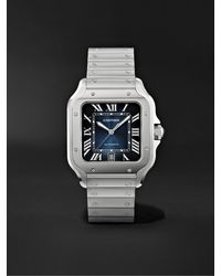 Cartier - Santos De Automatic 39.8mm Interchangeable Stainless Steel And Leather Watch - Lyst