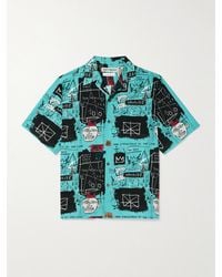 Wacko Maria - Jean-Michel Basquiat Convertible-Collar Printed Crepe Shirt - Lyst