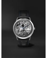 Hermès - Slim D'hermès Squelette Lune 39.5mm Automatic Titanium And Leather Watch - Lyst