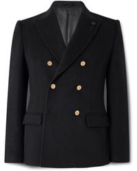 Lardini - Double-Breasted Virgin Wool Blazer - Lyst