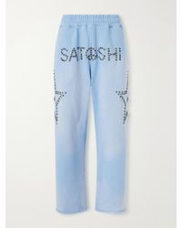 Satoshi Nakamoto - Straight-Leg Studded Cotton-Jersey Sweatpants - Lyst
