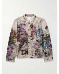 Acne Studios - Trompe-L'Œil Printed Denim Jacket - Lyst
