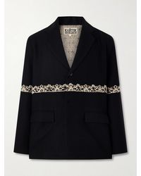 Kartik Research - Embroidered Wool Blazer - Lyst