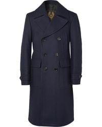 Belstaff New Mildford Double-breasted Padded Wool-blend Overcoat - Blue