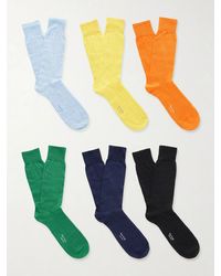 Paul Smith - Pack Of Six Cotton-Blend Socks - Lyst