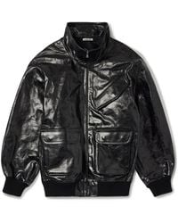 AURALEE - Leather Blouson Jacket - Lyst