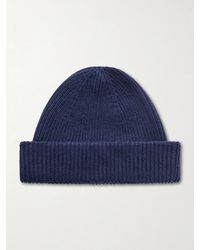 John Smedley - Sunday Ribbed Cashmere and Wool-Blend Beanie - Lyst
