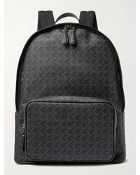 Dunhill - Leather-trimmed Logo-print Coated-canvas Backpack - Lyst