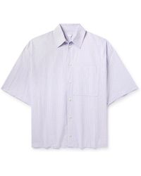 Bottega Veneta - Checked Cotton And Linen-blend Shirt - Lyst