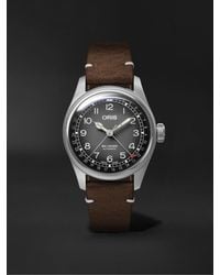 Oris - Cervo Volante Big Crown Pointer Date Automatic 38Mm Stainless Steel And Leather Watch, Ref. No. 01 754 7779 4063-Set - Lyst