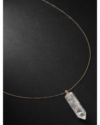 Mateo - Gold Quartz Pendant Necklace - Lyst