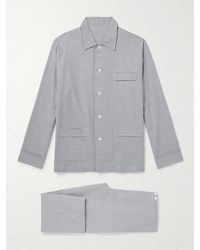 Anderson & Sheppard - Gingham Brushed Cotton-twill Pyjama Set - Lyst