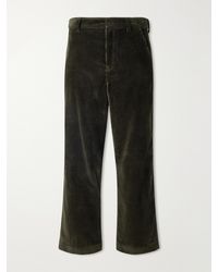 Moncler - Straight-Leg Cotton-Blend Corduroy Trousers - Lyst