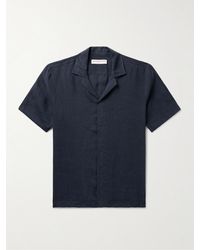 Orlebar Brown - Maitan Camp-Collar Linen Shirt - Lyst