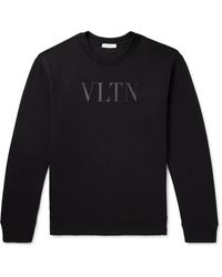 Valentino Garavani - Logo-print Cotton-jersey Sweatshirt - Lyst