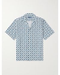 Frescobol Carioca - Camicia in lyocell stampato con colletto aperto Roberto - Lyst