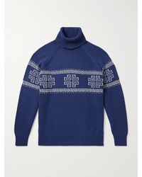 Brunello Cucinelli - Intarsia-Knit Cashmere Rollneck Sweater - Lyst