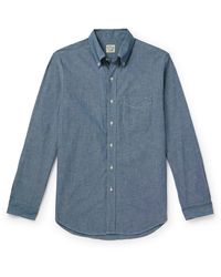 Orslow - Button-down Collar Cotton-chambray Shirt - Lyst