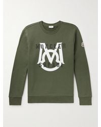 Moncler - Logo-Appliquéd Printed Cotton-Jersey Sweatshirt - Lyst