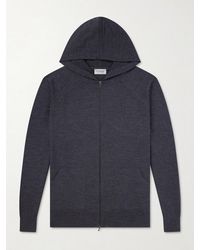 John Smedley - Carty Merino Wool Zip-Up Hoodie - Lyst