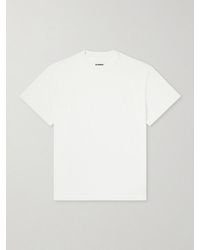 Jil Sander - Three-Pack Logo-Appliquéd Cotton-Jersey T-Shirts - Lyst