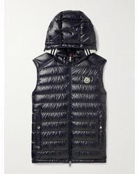 Moncler - Clai Logo-Detailed Webbing-Trimmed Quilted Shell Hooded Down Gilet - Lyst