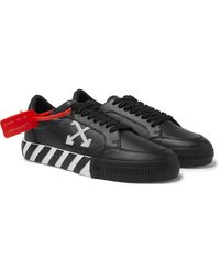 Off-White c/o Virgil Abloh Vulc Striped Low-top Canvas Trainers - Black