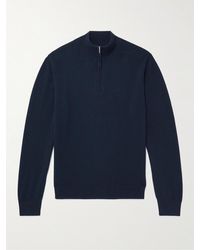 Sunspel - Cashmere Half-zip Sweater - Lyst
