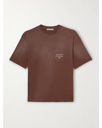 Acne Studios - Exford U Oversized Logo-Print Distressed Cotton-Jersey T-Shirt - Lyst